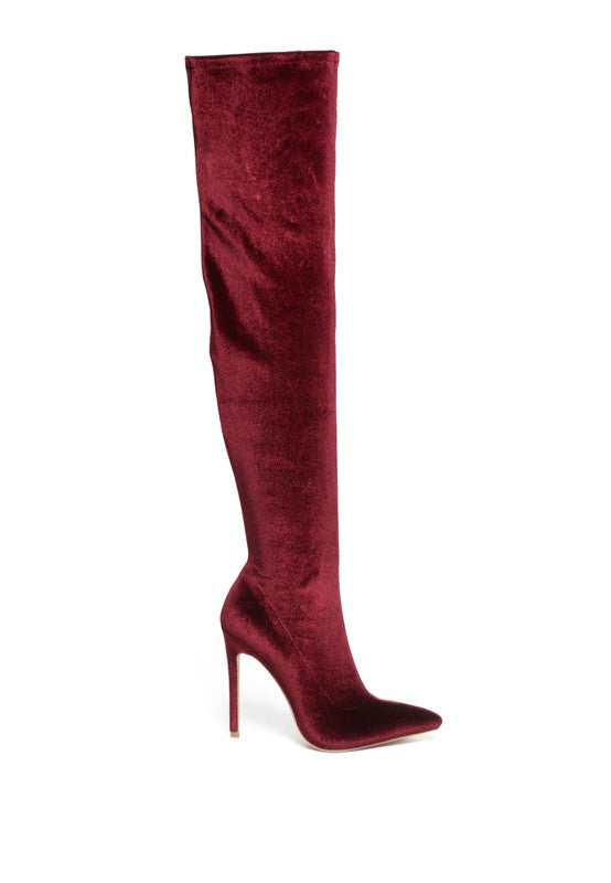 Madman Over-the-Knee Velvet Boot