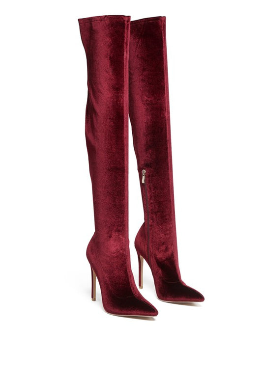 Madman Over-the-Knee Velvet Boot